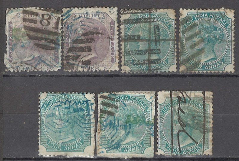 COLLECTION LOT OF # 1701 INDIA 7 STAMPS 1860+ CLEARANCE STUDY CV+$29