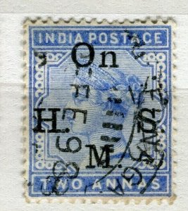 INDIA; 1890s early classic QV Service issue fine used 2a. value