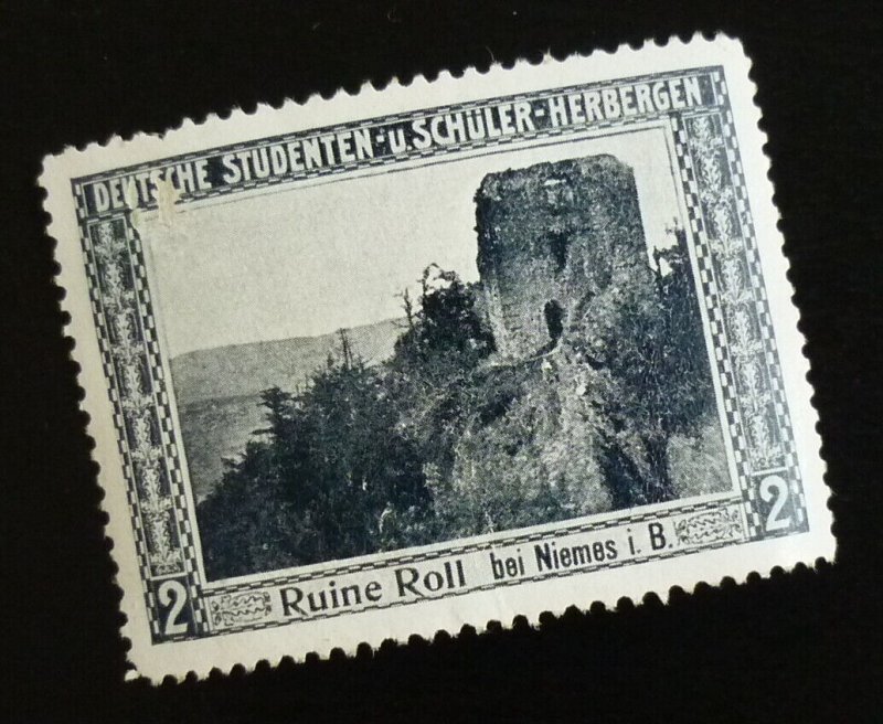 Poster Stamp Cinderella Vignette -US Austria Germany School Students Hostels O16 