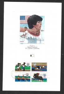 U.S. Scott #1791-1794 USOC Archery Olympic Proofcard FDC