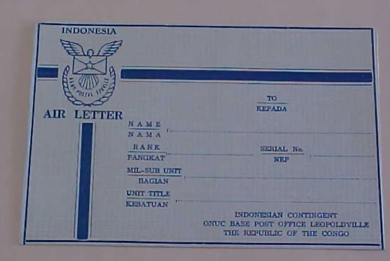 INDONESIA  CONGO AIR LETTER FORCES MINT 