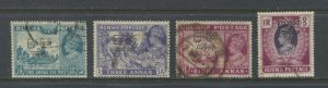 Burma KGVI 1947 various overprinted values to 1 rupee used