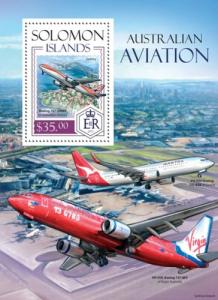 SOLOMON ISLANDS 2014 SHEET AUSTRALIAN AVIATION PLANES slm14110b