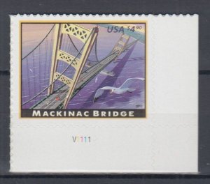 ​USA Sc#4438 Mackinac Bridge MNH with Plate V1111