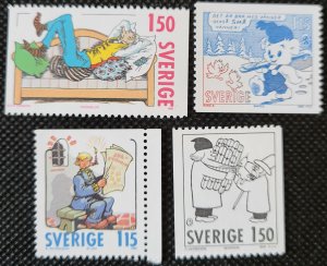 Sweden, 1980, set of 4, Comic Characters, #1335-38, MNH, SCV$1.95