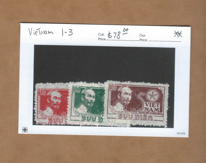 Vietnam - Scott 1-3    MNH