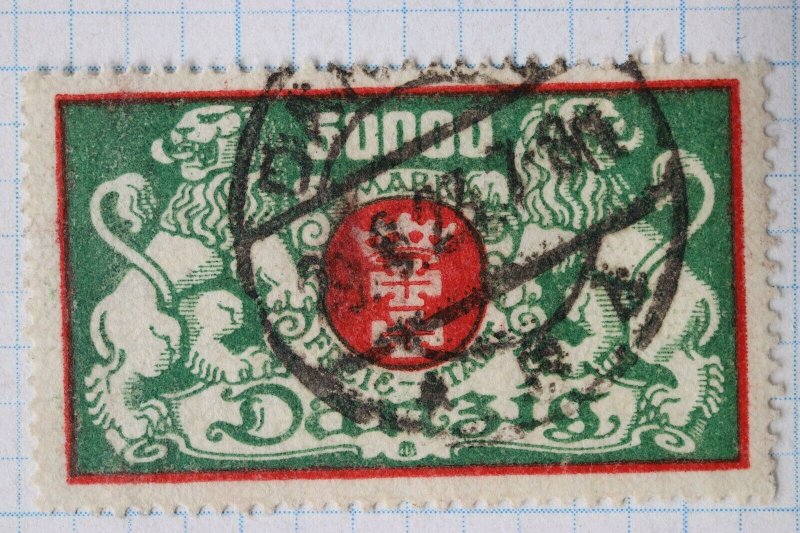 Germany Danzig sc#125 postally used 50,000 mark