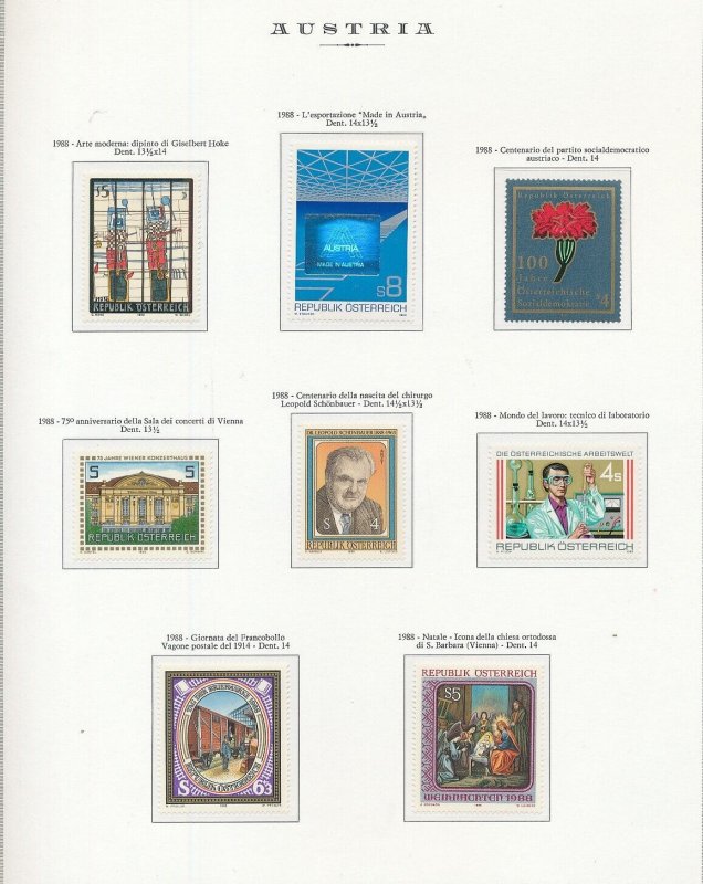 Austria 1985/88 Religion Sport MNH (100+) KRA615