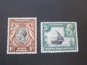 Kenya Uganda Tanganyika 1935 Sc 46,47 MH