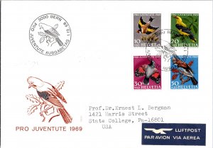 Switzerland, Worldwide First Day Cover, Birds