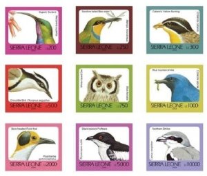 Sierra Leone 2006 - Birds - Set of 9 Definitive Stamps - MNH - Perforated