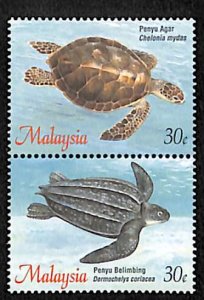 Malaysia 1995, Turtles 2v [:], MNH