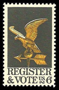 PCBstamps   US #1344 6c Register and Vote, MNH, (1)