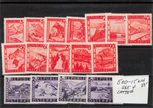 AUSTRIA   500-515   MNH   set 4