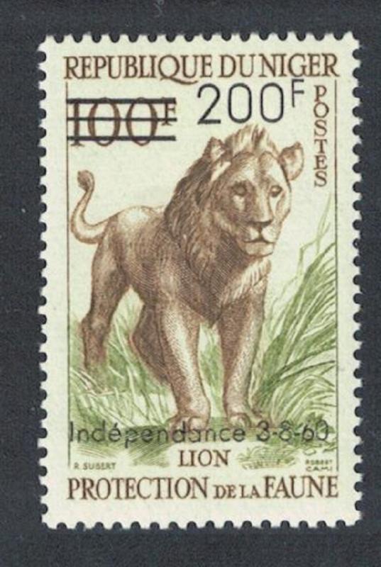 Niger Lion 1v overprinted SG#117 MI#16