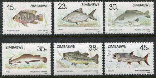 Zimbabwe 588-593, MNH, Marina Leben Fisch x1879