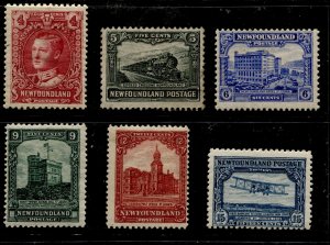 Newfoundland #148-150,152,154,156 Definitive Issues MLH