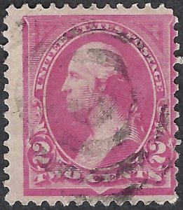 United States #248 2¢ George Washington (1894). Type 1. Pink. Used.