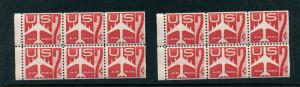 Scott #C60a Red Jet Large Lot No Staple Holes Booklet Panes NH (Stock #C60a-1)