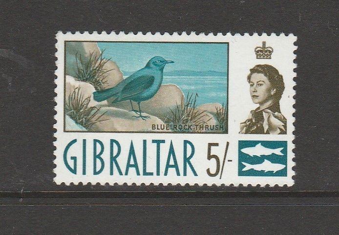 Gibraltar 1960 5/- Def, Bird, MM SG 171