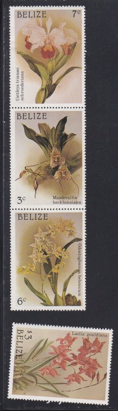 Belize # 882-895, Orchids, Complete Set, NH, 1/2 Cat.