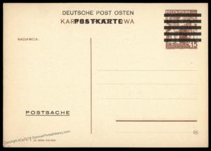 German WWII Occupied GGov Poland Cover Stamp Purchase Instructions 79282