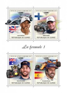 GUINEA - 2018 - Formula 1 - Perf 4v Sheet - Mint Never Hinged