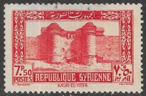 Syria Scott 280 Used 7.50p vermillion Kasr-El-Heir Issue of 1940