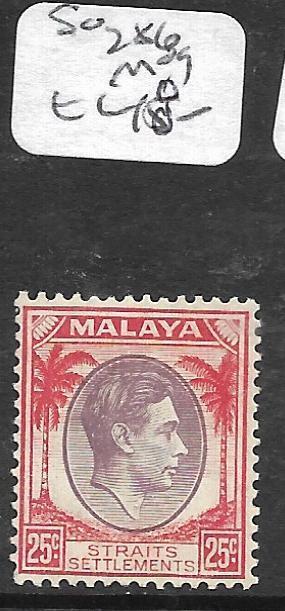 MALAYA STRAITS SETTLEMENTS  (P0105BB) KGVI 25C  SG 286  MOG