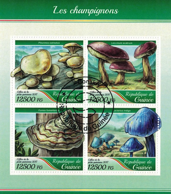 GUINEA 2017 - Mushrooms / complete set - sheet+block (2 scans)