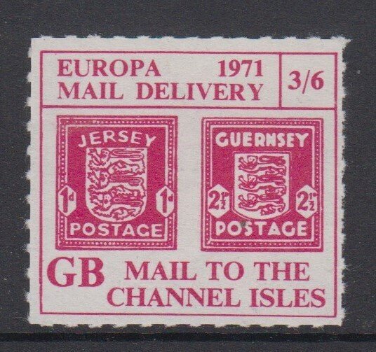 Jersey & Guernsey 3/6 (Channel Islands) Strike Mail 1971 NHM