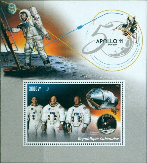 APOLLO 11 SPACE 50TH ANNIVERSARY MOON LANDING NASA NEIL ARMSTRONG MNH STAMPS SET