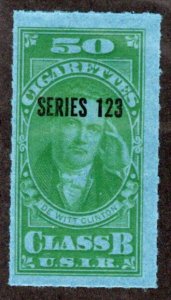 Springer TB225a, MNH, 50 Class B Cigarettes, Series 123, 1953, USA Revenue