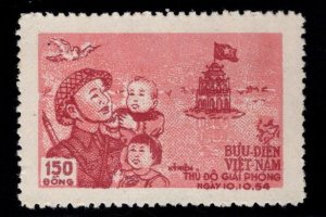 North Viet Nam Scott 22 Liberation of Hanoi  stamp NGAI  1955