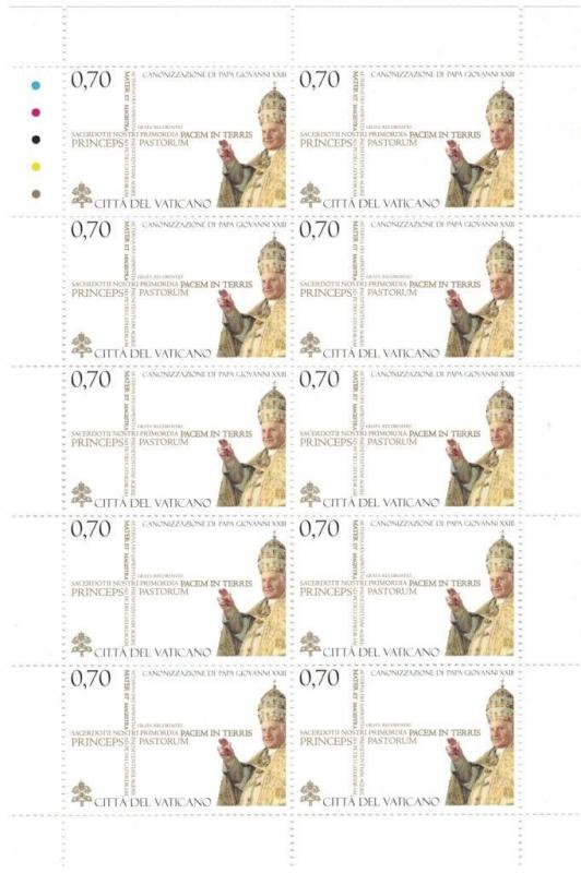 VATICAN 2014 Pope John XXIII sheetlet MNH / B18080