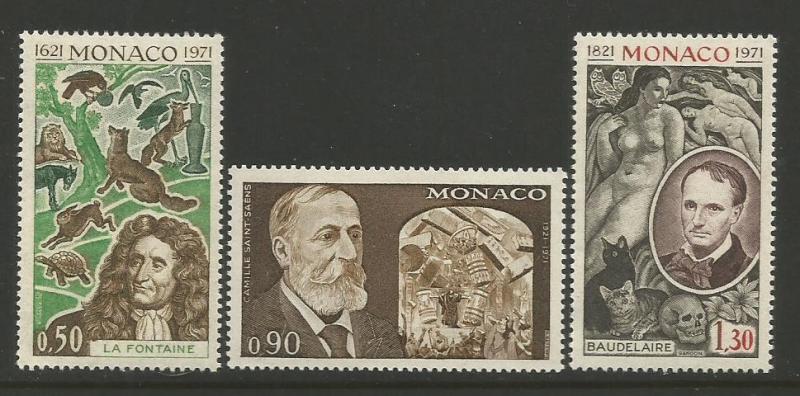 Monaco   #818-20  MNH  (1972)  c.v. $2.20