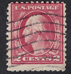 United States #499 2¢ George Washington, Type I,  Carmine. Perf. 11. VG. Used.