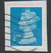 GB QE II Machin SG U2957 - 2nd brt blue -  M14L - Source  none