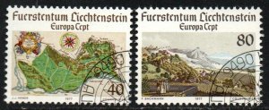 Liechtenstein Sc #615-616 Used