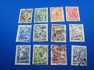 YUGOSLAVIA 1950-51  -  SCOTT # 305-315   COMPLETE SET    Used