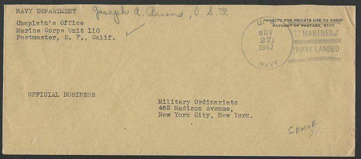 AMERICAN SAMOA 1942 cover : US NAVY / MARINES HAVE LANDED duplex...........50410