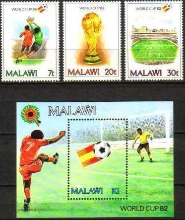 Malawi - 1982 FIFA World Cup Set & MS MNH** SG 658-661