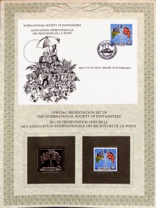 Solomon Islands silver stamp + cover International Society of Postmasters