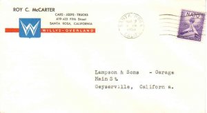 United States California Santa Rosa 1953 machine  Red and blue Illustrated Co...