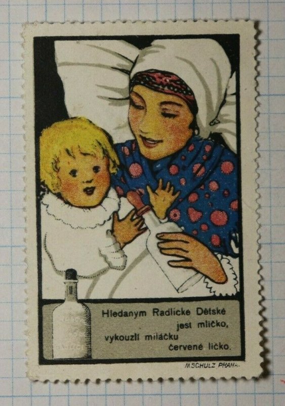 Baby Milk Formula Prague Czech Rep WW Brand Poster Stamp Ad