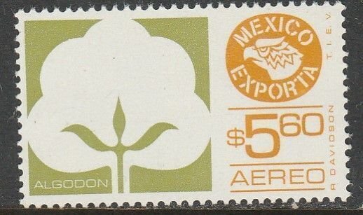 MEXICO EXPORTA C499, $5.60 COTTON, PAPER 1. MINT, NH. VF