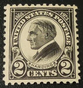 1923 2c Warren G. Harding Scott 610 MLH