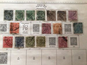 India stamps mixed mounted mint or used on folded page  Ref A 9991