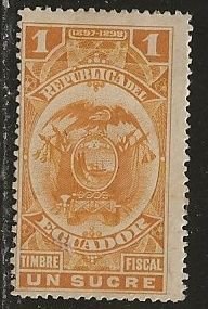 Ecuador ||| Unlisted Revenue Stamp - MH