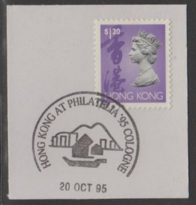 Hong Kong 1995 Philatelia '95 Cologne Stamp Expo Commemorative Postmark On Piece